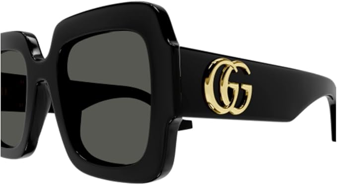 Gucci GG1547S 001 Black/Grey Oversized Square Woman's Sunglasses, 50/24/145