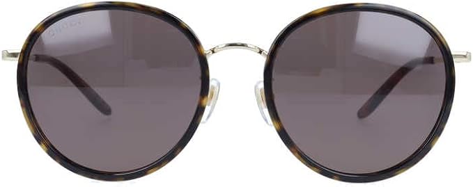 Gucci Men's Casual Rectangular Sunglasses, Ruthenium-Ruthenium-Smoke, 60