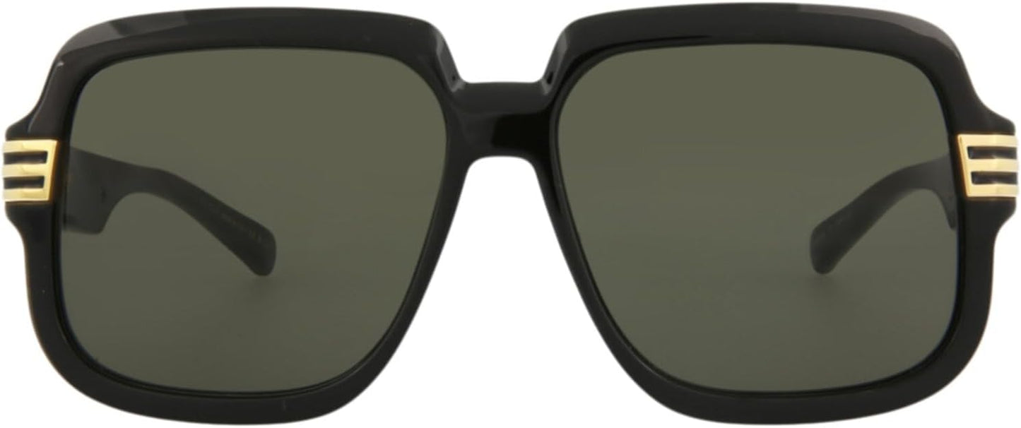 Gucci Square/Rectangle Sunglasses Black Black Grey Luxury Eyewear Made In Italy Injection Frame Designer Fashion for Everyday Luxury