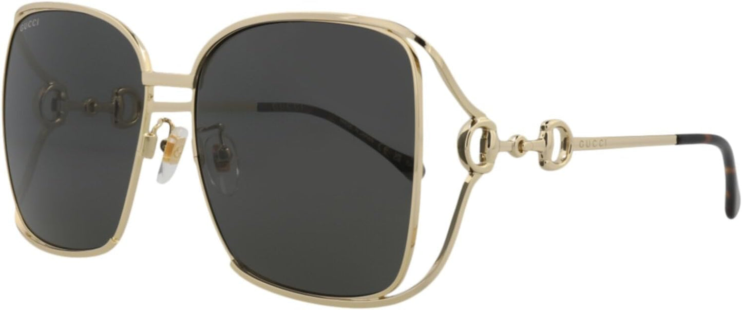 Gucci Square-Frame Metal Sunglasses