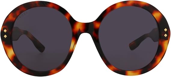 Gucci Oversized Round Sunglasses – Luxury Designer Eyewear with Havana Acetate Frames – Statement Round Shape with Polycarbonate Lenses – Exclusive Fashion Accessory with UV Protection