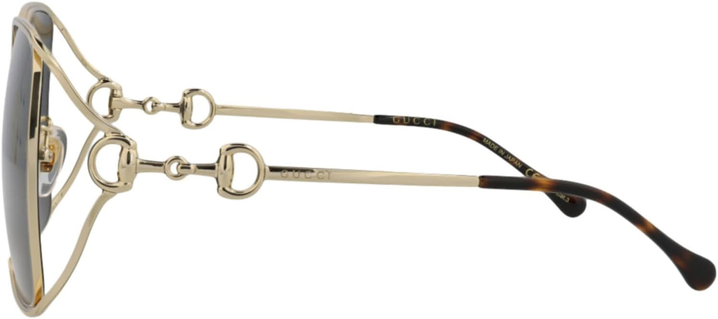 Gucci Square-Frame Metal Sunglasses