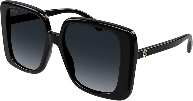 Gucci Sunglasses Square Full Rim, Black Frame and Grey Gradient Lens GG1314S001