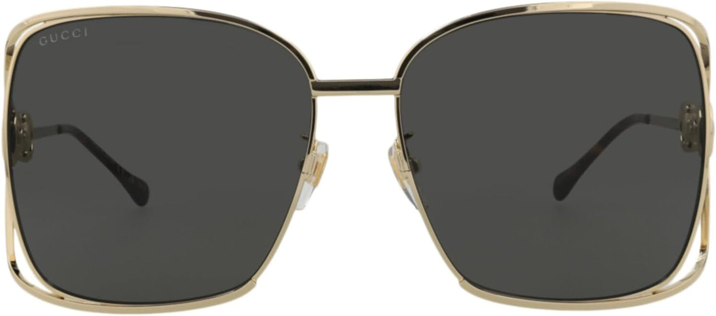 Gucci Square-Frame Metal Sunglasses