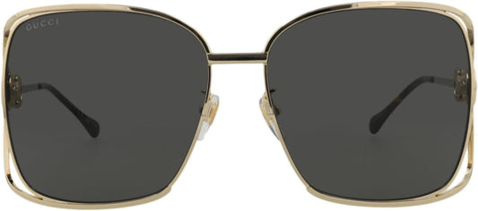 Gucci Square-Frame Metal Sunglasses