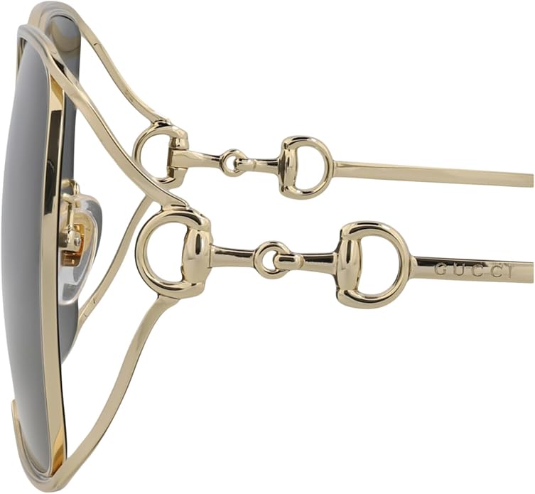 Gucci Square-Frame Metal Sunglasses