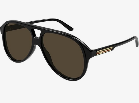 Gucci GG1286S Black Gold/Brown 59/12/145 men Sunglasses