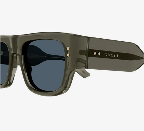 Gucci GG1262S 003 Sunglasses Men's Grey/Blue Square Shape 54mm