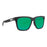 Costa Del Mar Men's Pescador Rectangular Sunglasses, Net Grey/Blue Rubber/Green Mirrored Polarized, 55 mm