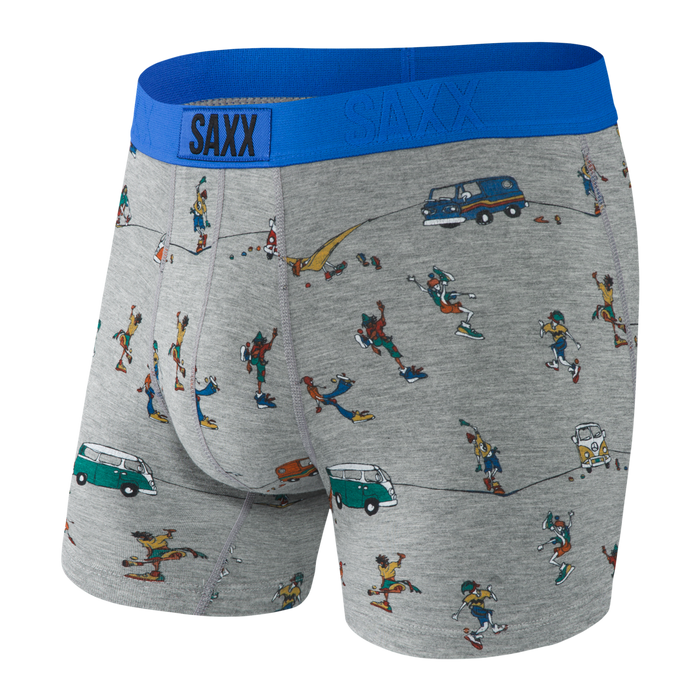 SAXX Grey Hacky Slackers  Vibe Boxer Brief Men's Underwear